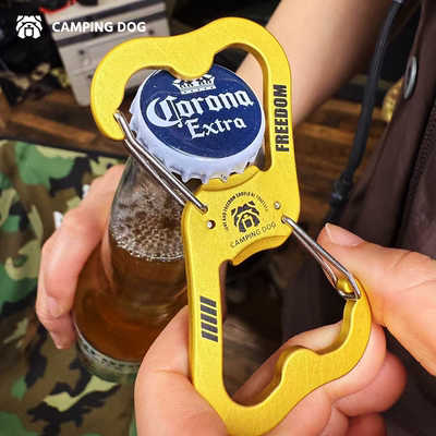 CAMPING DOG 铝合金战术双头挂扣户外登山扣开瓶器啤酒扳手