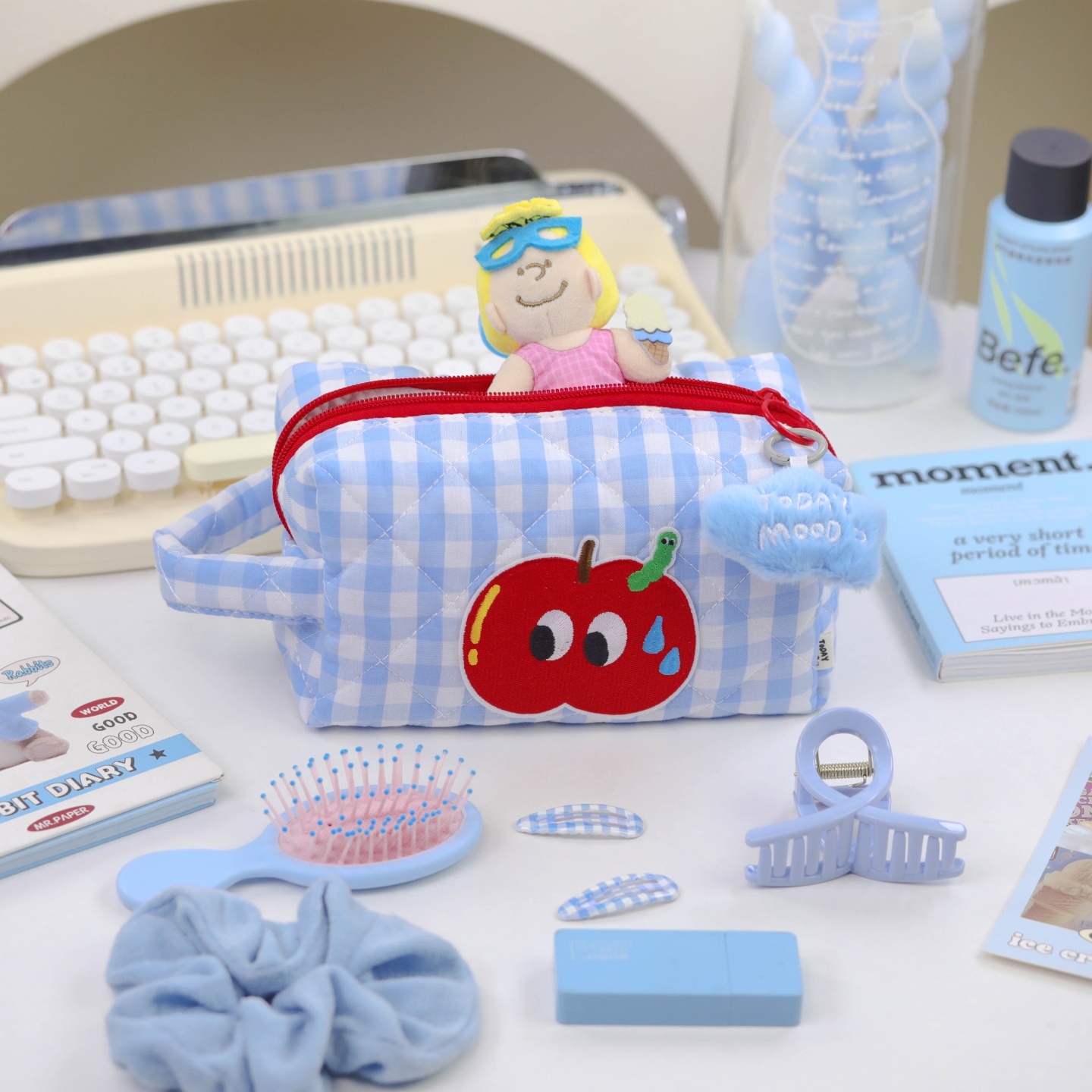 今日心情随身手提化妆包