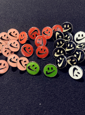 适配AF1AJ1空军一号emax97笑脸NK勾子鞋扣黑色笑脸鞋带扣胸针潮流