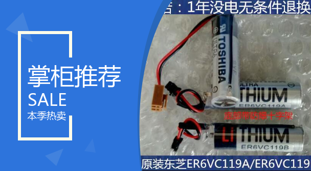 全新原装东芝TOSHIBA ER6V3.6V/ER6VC119A/ER6VC119B 三菱M70电池