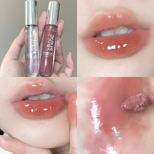 【保税】essence唇蜜镜面玻璃唇水光透明丰唇蜜09#雪绵豆沙