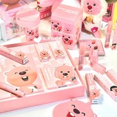 露比loopy联名口红唇釉礼盒奶烙套盒女眼影面部综合 pinkbear新品