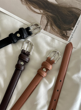 银扣来咯！新款韩风简约ins博主小皮带女高级感百搭配饰真皮腰带