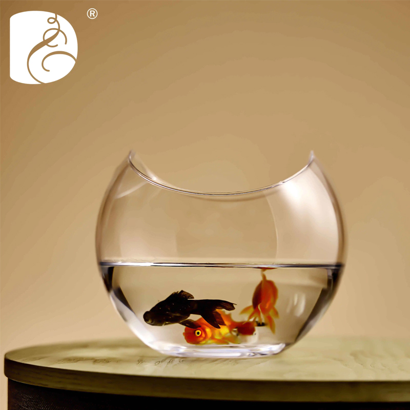 意大利進口水晶玻璃迷你客廳魚缸