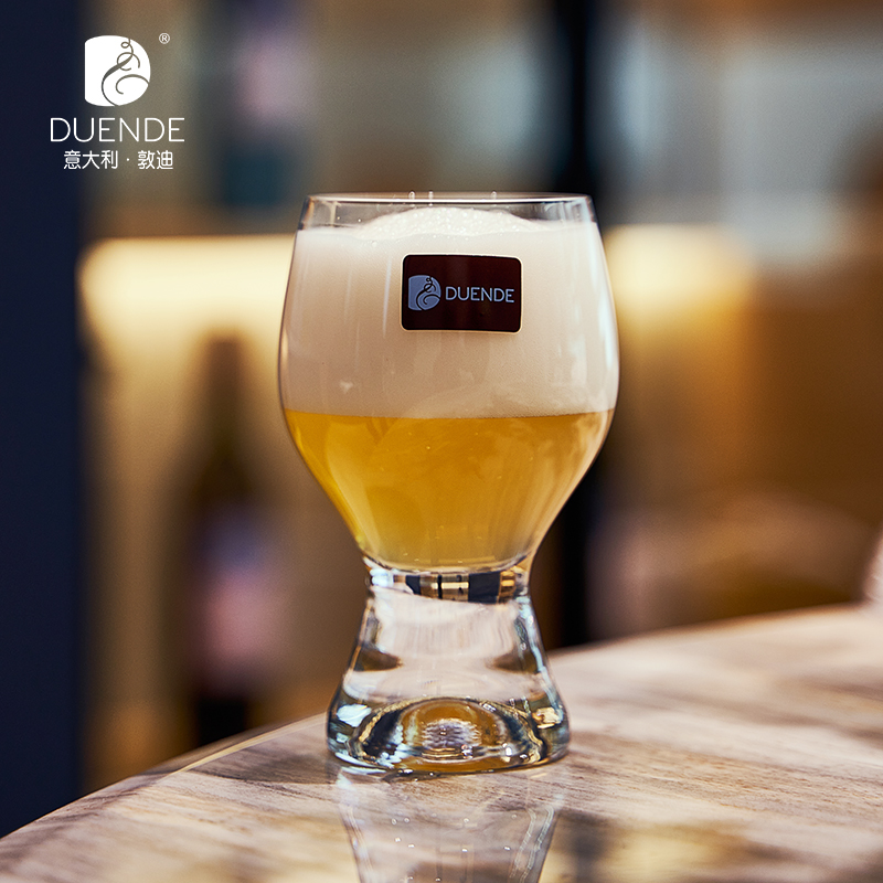 意大利duende无铅水晶啤酒果汁杯