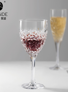 意大利Duende进口高档水晶玻璃红酒杯葡萄酒杯浮雕高脚杯新婚礼物