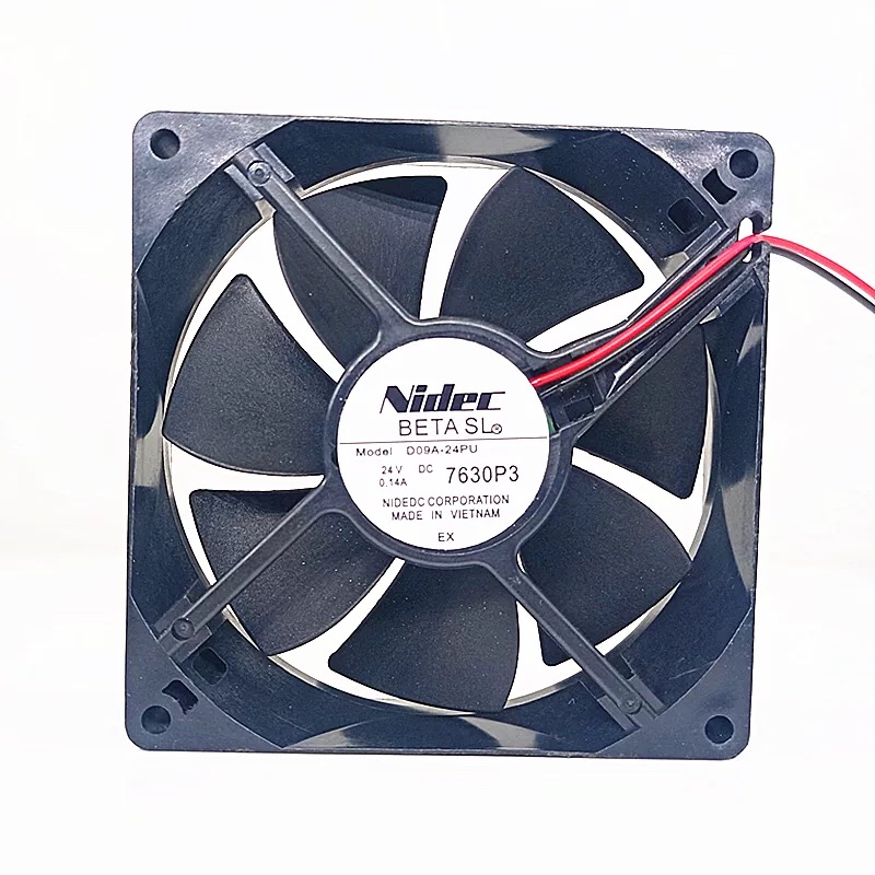 原装nidec D09A-24PU 24V 0.14A 7630P3 9.2厘米CM变频器散热风扇