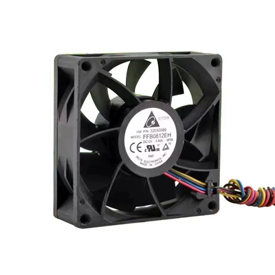 台达 8025 12V 0.80A 暴力散热风扇大风量 FFB0812EH 4线支持PWM