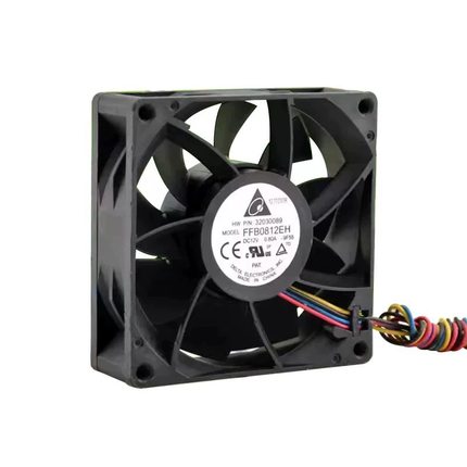 台达 8025 12V 0.80A 暴力散热风扇大风量 FFB0812EH 4线支持PWM