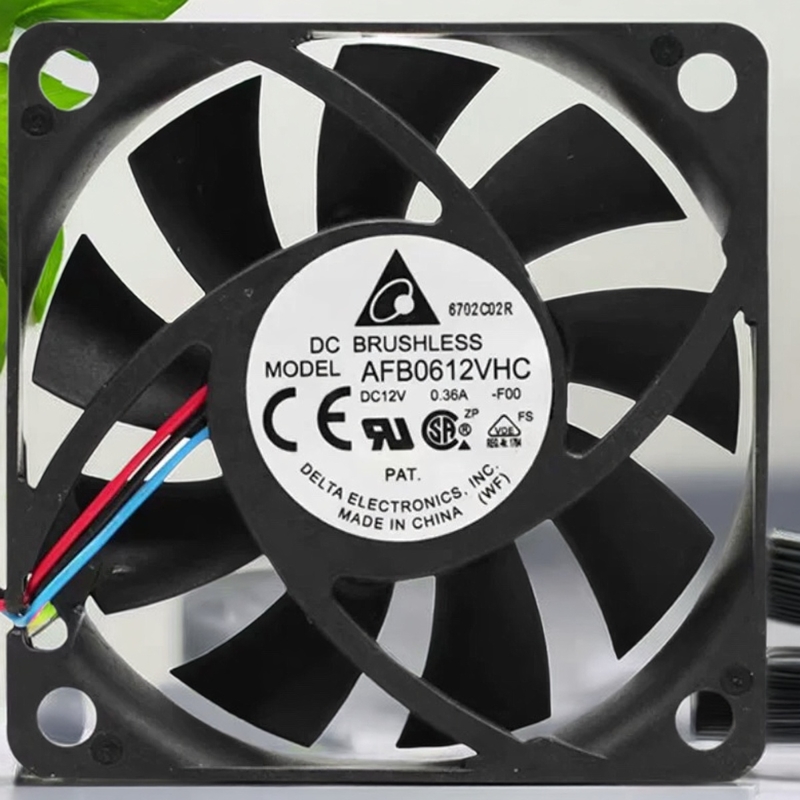 全新台达AFB0612VHC-F00 12V 0.36A 6013 6CM厘米3线测速散热风扇