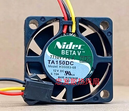 原装Nidec TA150DC H35083-68 12V0.15A 4015 4CM厘米3线散热风扇