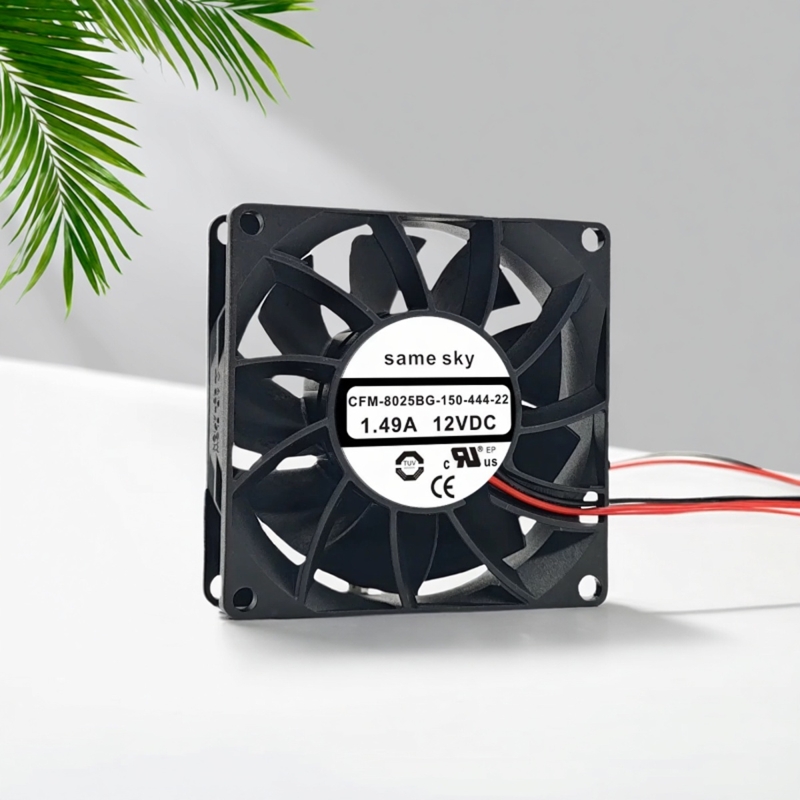 全新same sky CFM-8025BG-150-444-22 8025 DC12V 1.49A 散热风扇