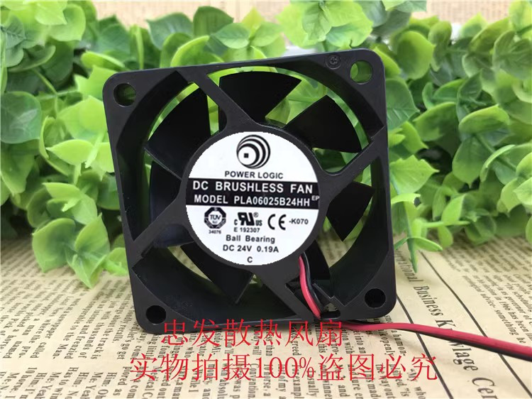POWER LOGIC PLA06025B24HH 24V 0.19A 6CM 6025 变频器散热风扇