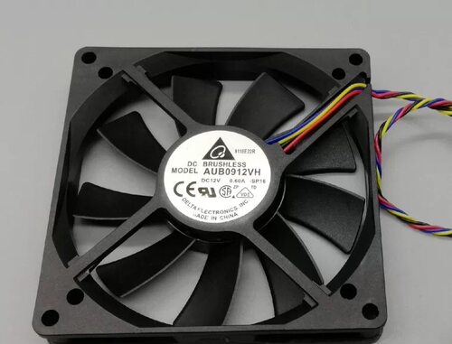 全新台达 9015 9CM双滚珠 超薄4p温控调速pwm 12v cpu机箱风扇