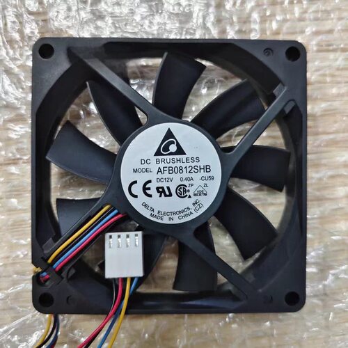 台达 AFB0812SHB 8015 8CM 12V 0.40A 80*80*15mm 4线PWM散热风扇