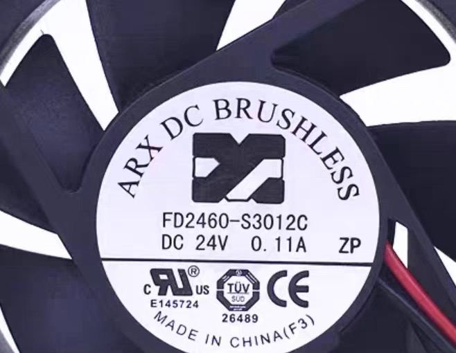 台湾三匠ARX DC BRUSHL 24V 0.11A FD2460-S3012C 6015机箱 风扇
