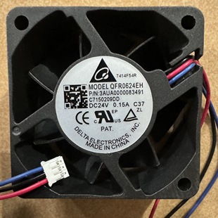 24V 6025 0.15A滚珠变频器防水风扇 台达QFR0624EH 全新正品