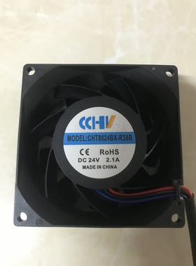 CCHV 全新CHT8024BX-R38B 8038 8CM 24V 2.1A三线 变频器散热风扇