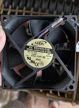 原装ADDA协喜 12V 8025 AD0812XB-A7BGL 0.45A 8CM 双滚珠4线风扇
