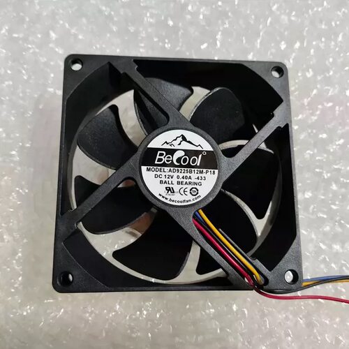 BECOOL金钱豹 AD9225B12M-P18 9025 12V 0.40A 9CM厘米4线pwm风扇