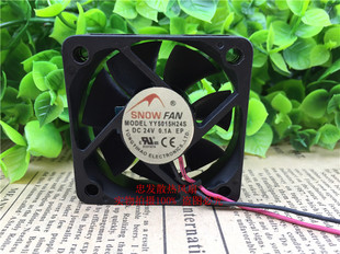 SNOWFAN YY5015H24B 5015散热风扇 5CM 24v 2线 变频器风机