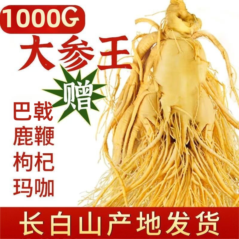 正宗长白山人参保鲜参新鲜人参白参泡酒滋补药材炖鸡肾东北特产