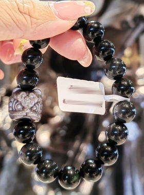 男女通用黑曜石抛光中国风醒狮