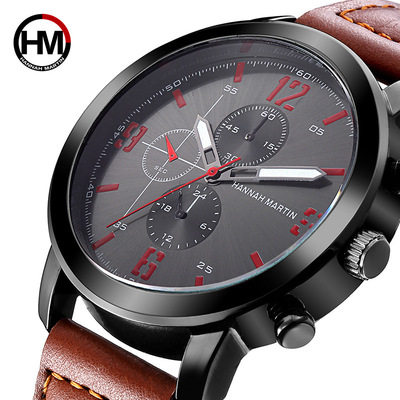 2018 men Strap watch men's watches часы 男士手表简约腕表