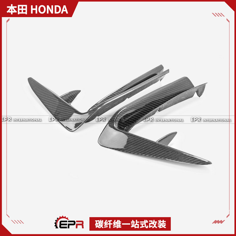 思域FL5碳纤维前杠风口包围改装