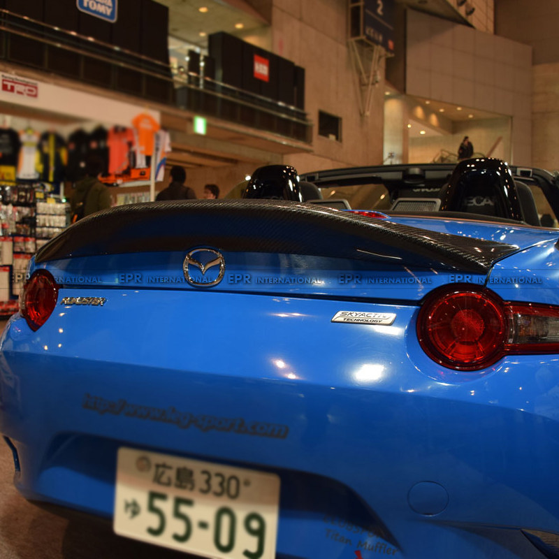 MIATA MAZDA MX5 수정 부품에 적합 ND RF 탄소 섬유 LMS 고정 바람 날개가 손상되지 않은 소형 압력 후방 날개
