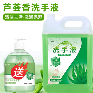 清洁大瓶批补充装 抑菌洗手液芦荟清香家用商用按压式 酒店餐厅保湿