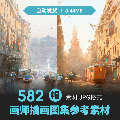 画师krenz插画唯美少女人物水彩场景风手绘画设定线草稿临摹素材