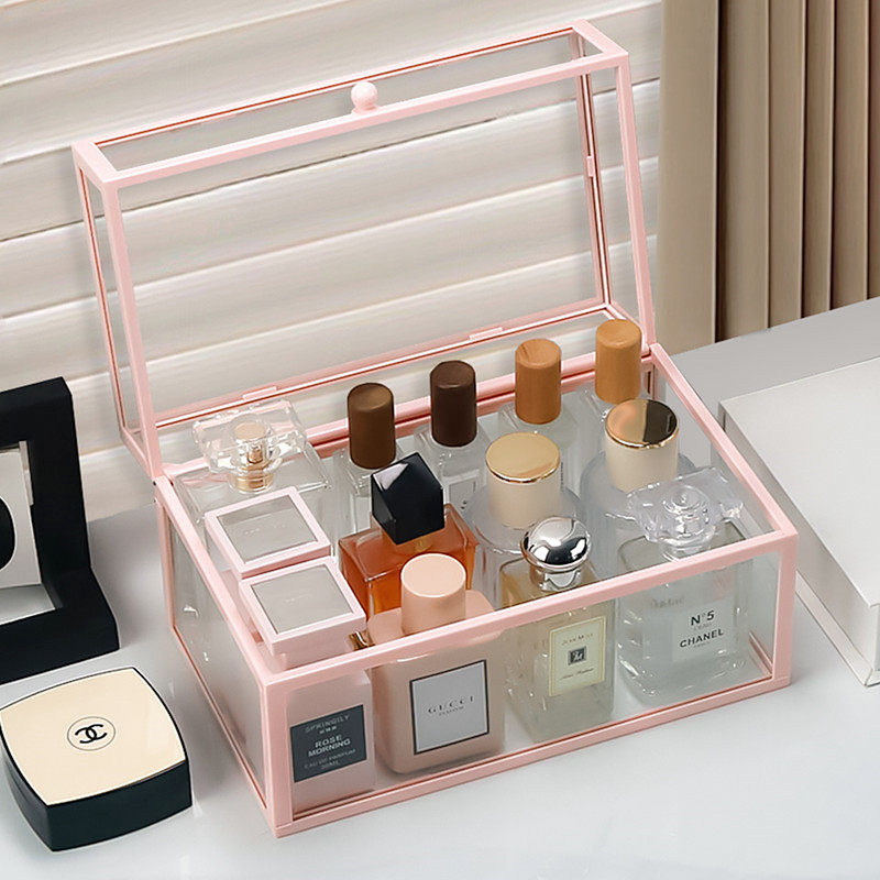 香水收纳盒防尘小样口红置物架