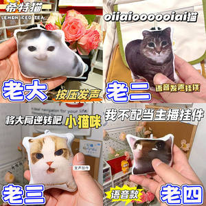猫猫家族希特猫oiiaioi猫大局逆转狸花猫创意语音钥匙扣发声毛绒