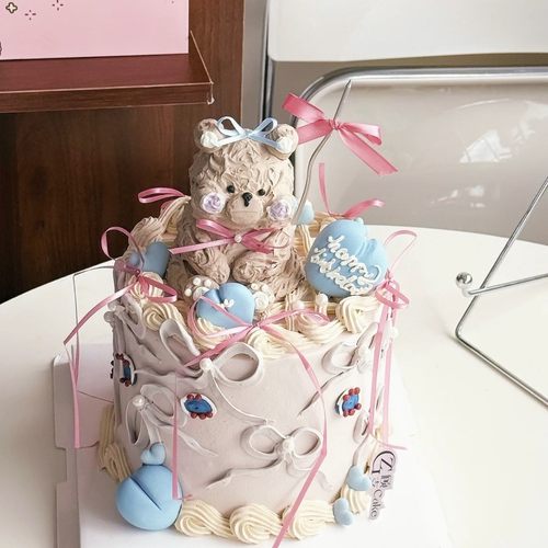 小红书同款韩国ins风格蛋糕装饰