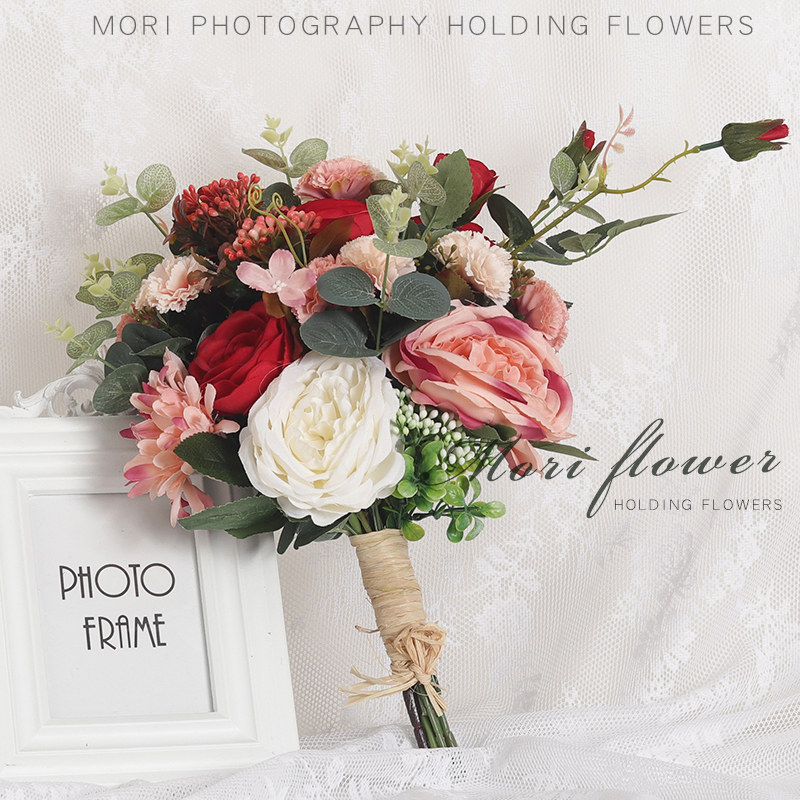 新娘手捧花结婚仿真花森系婚礼鲜花婚庆拍照道具韩式捧