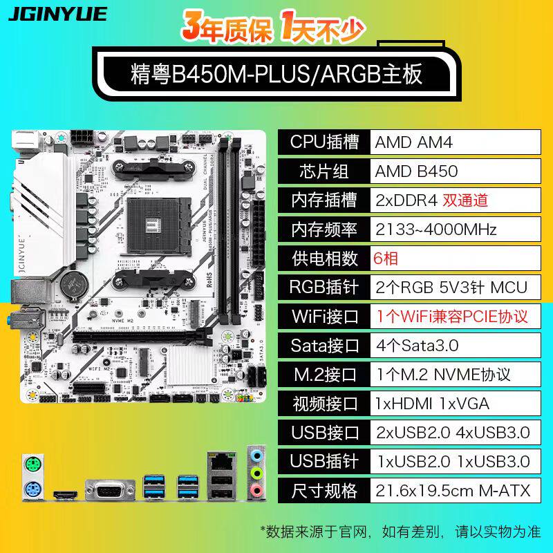 精粤AMDB450/B550主板图片