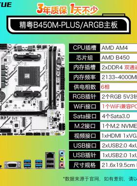 精粤AMDB450/B550主板