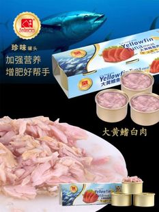黄鳍金枪鱼三连罐套装 珍味小金罐 盒 3罐 高性比刺身级白肉 80克