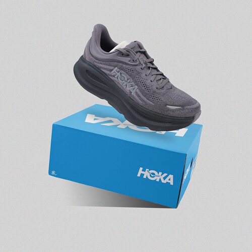HOKA Bondi 9 邦代新款男子缓震公路透气跑步鞋宽楦1162013-GYCR