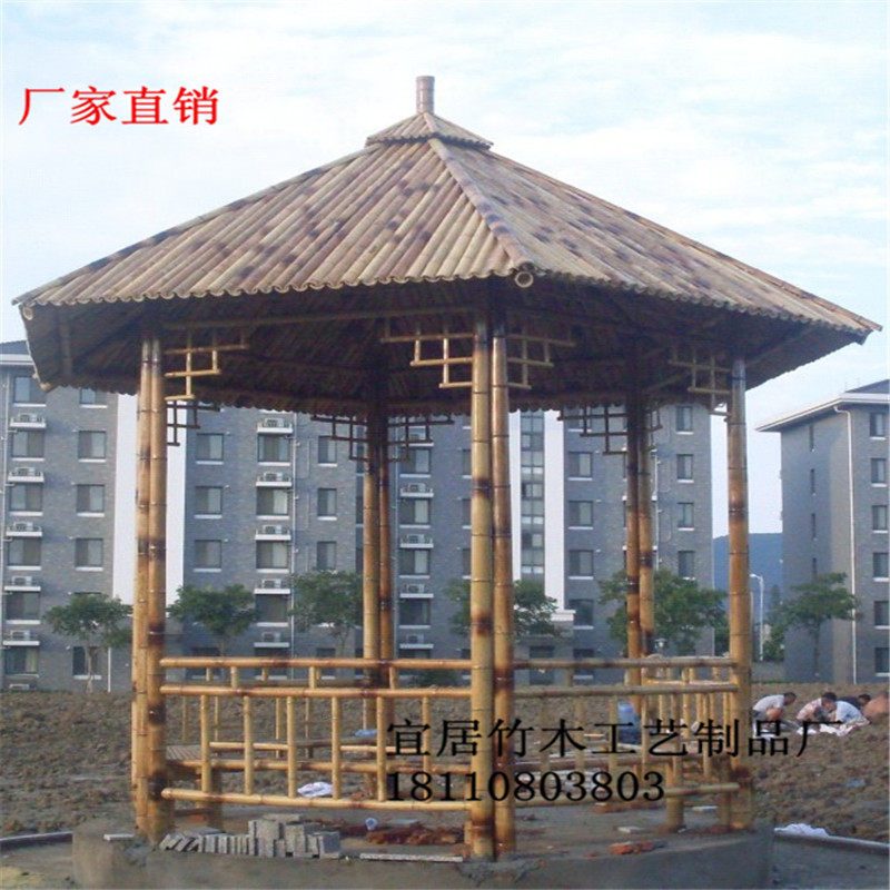 户外竹亭 凉亭 烧烤亭 竹房子 竹篱笆竹建筑 竹门楼 竹别墅 竹屋