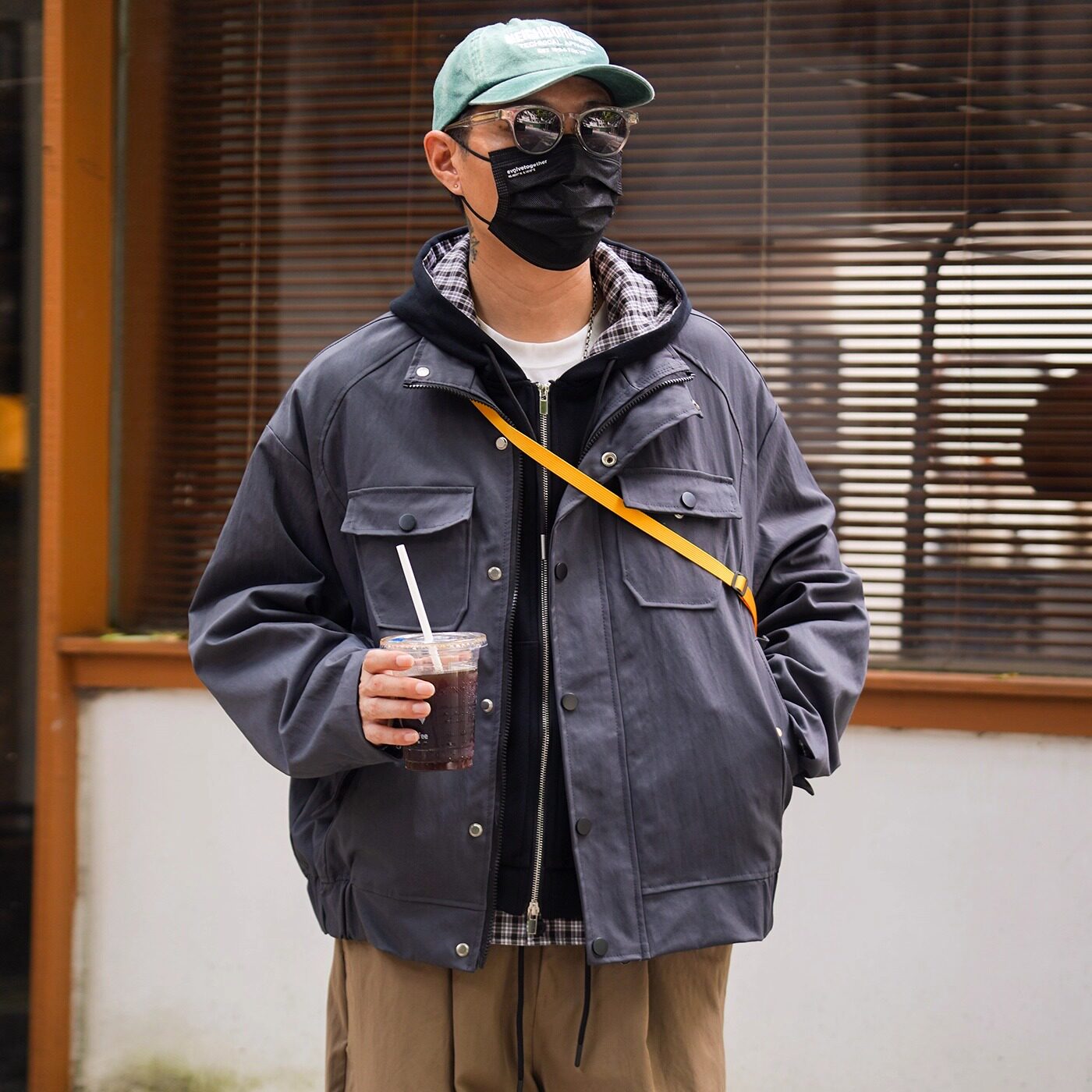 cleanfit翻领工装风宽松夹克