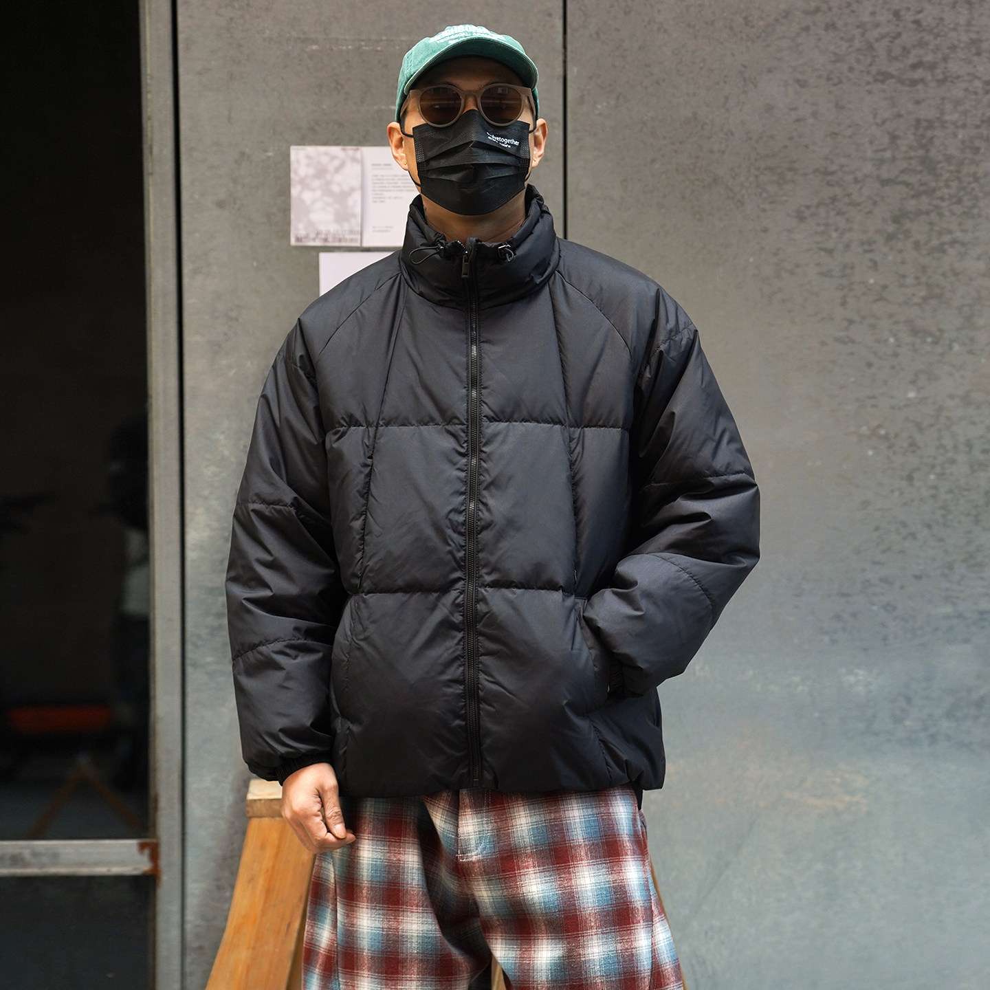 冬季日系立领90白鸭绒复古羽绒服