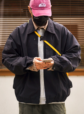 Propcell日系cityboy外套潮流男春秋中性廓形工装风翻领教练夹克