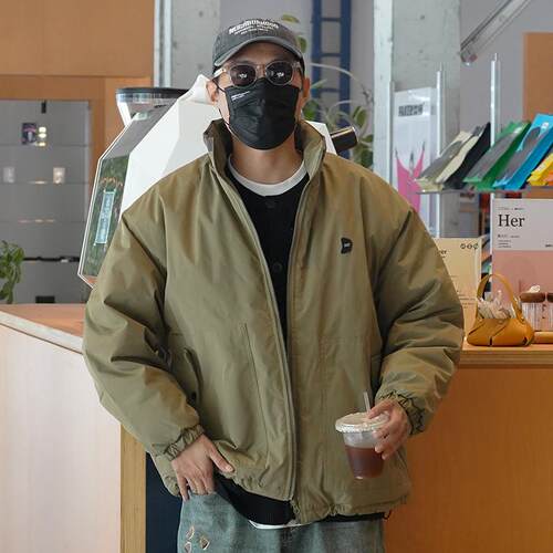 日系宽松休闲加厚棉服外套