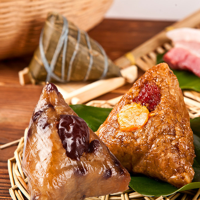 粽子鲜肉粽嘉兴粽子蛋黄肉粽端午节特产甜粽蜜枣豆沙粽子团购批发