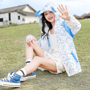 2024新款 防晒衣 童夏季 大帽檐遮脸卡通防晒衣舒适大方宝宝夏季