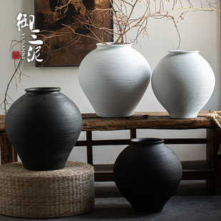 景德镇陶瓷花瓶客厅插花民宿茶室侘寂禅意风玄关高级感复古摆件