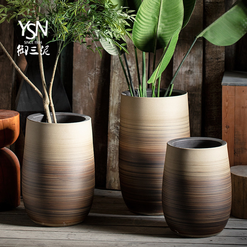 新款陶瓷落地花盆大北欧创意别墅装饰摆件客厅家居绿植种树高深盆,家居饰品,家饰软装搭配套装,淘宝优惠券,粉丝福利购,淘宝优惠卷