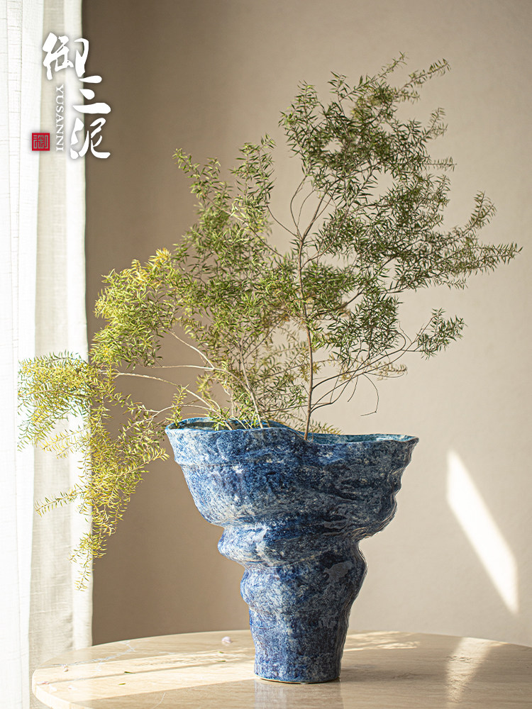 新中国风小清新简约现代陶瓷花瓶创意花罐客厅入口插花摆件